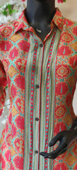 RFSS1731 - Digital Print Shirt Style Kurta in Pure Crepe fabric.