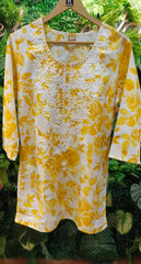 RFSS1767 - Printed Chickenkari Short Kurta