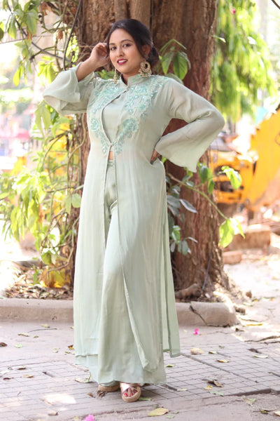 Crop top top long kurti