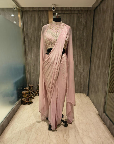 Ori006: Ready To Wear Saree with Blouse and Cape