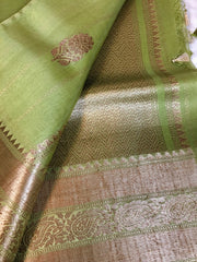 BKS 012 -  Pure Organaza Banarasi  saree with Gold Zari work. Comes with unstitched Blouse.