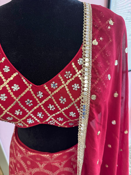 AFL5027: Beautiful red lehenga