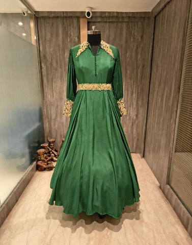 Ori035: Long gown with belt