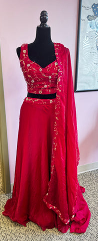 AFL6008: Beautiful maroon lehenga