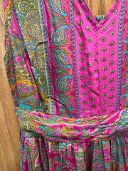 JPD020-Sleeveless pink dress with pattern