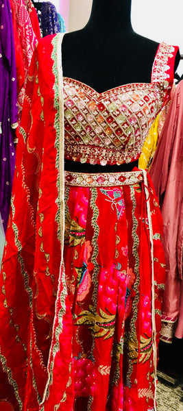 HRD101 Dark pink lehenga
