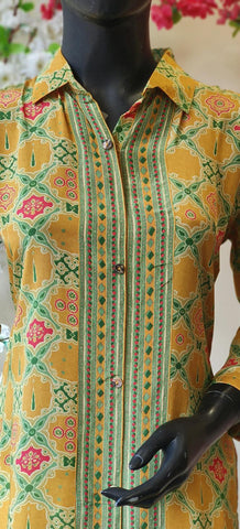 RFSS1731 - Digital Print Shirt Style Kurta in Pure Crepe fabric.