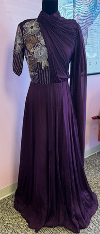 Ori032: Long Gown with unique Sleeves