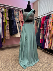 AFL2023- Beautiful bead blouse with an unique drape skirt