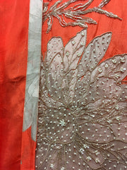 KKD107 PURE CHIFFON FLORAL EMBROIDERED KURTA WITH GHARARA AND DUPATTA