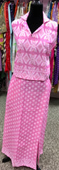 KNG011 Jamdani top with pencil skirt in co-ord set.