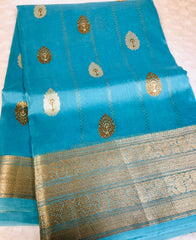 BKS 013 -  Pure Organaza Banarasi  saree with Gold Zari work. Comes with unstitched Blouse
