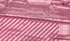 BKS137 Cotton Banarasi Saree in pink. Comes with stitched blouse size 38 can be altered to size 42. Fall peco done.