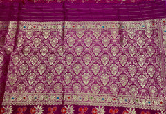 BKS107 Banarasi Georgette saree in pink. Come with stitched blouse size 38 can be altered to size 42. Fall peco done.