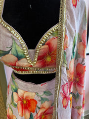 AFL6001: Beautiful purple lehenga with floral pattern