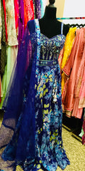 HRD102 Dark blue lehenga .