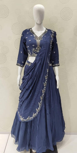 AFL7022: Heavy Ready to Wear Saree with Blouse