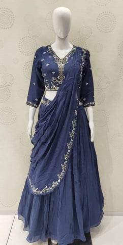AFL7022: Heavy Ready to Wear Saree with Blouse