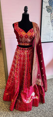 AFL3009: Beautiful red lehenga
