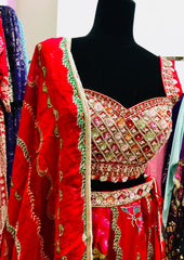 HRD101 Dark pink lehenga
