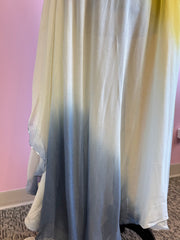 JPD030-Yellow and white crop top and sharara pants