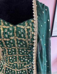 AFL6012: Beautiful green lehenga
