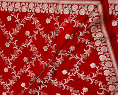 BKS122 Banarasi Mashru silk Saree in pink.Comes with gold  zari work. Comes with stitched blouse size 38 can be altered to size 42. Fall peco done.