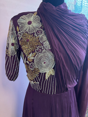 Ori032: Long Gown with unique Sleeves