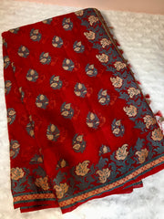 BKS 011- Pure Georgette  Banarasi saree with Gold Zari work. Comes with Unstitched Blouse.