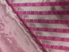 BKS137 Cotton Banarasi Saree in pink. Comes with stitched blouse size 38 can be altered to size 42. Fall peco done.