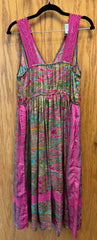 JPD020-Sleeveless pink dress with pattern
