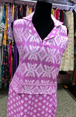 KNG010 Jamdani top with pencil skirt in co-ord set.