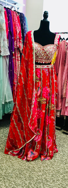 HRD101 Dark pink lehenga