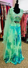 HRD105 Light Blue lehenga