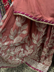 Pnk434: Pink kurti with Sharara pants and dupatta