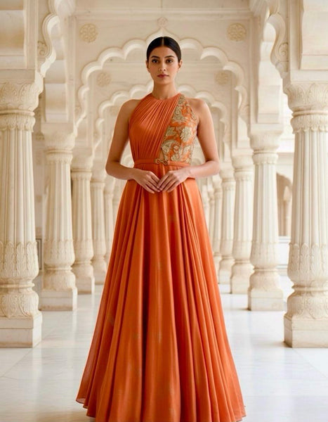 Ori042: Long Rust Gown