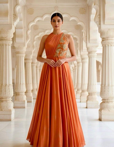 Ori042: Long Rust Gown