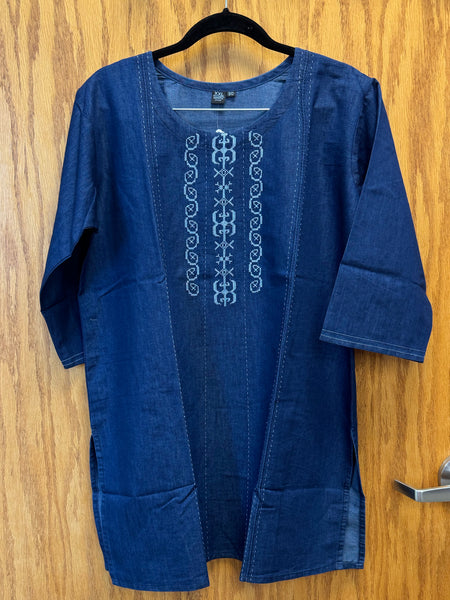 JPD010-Navy blue short kurti