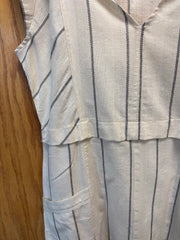 JPD012-White long dress with side pockets