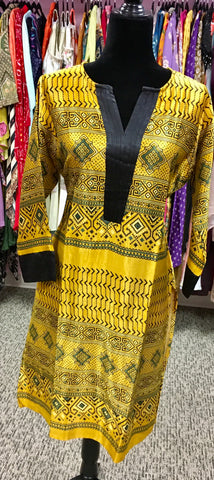 KNG015 Mashru silk knee length kurta.