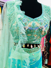 HRD105 Light Blue lehenga