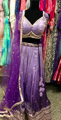 AFL9032  lehenga in purple . Comes with matching stitched blouse and dupatta.