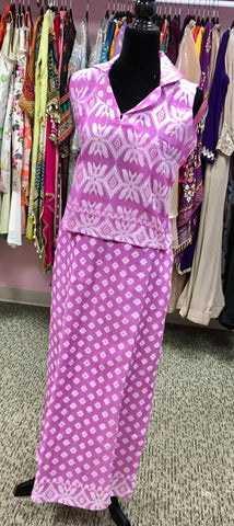 KNG010 Jamdani top with pencil skirt in co-ord set.