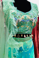 HRD105 Light Blue lehenga
