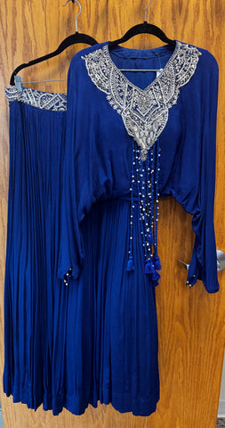 KKD014: Beautiful blue two piece set