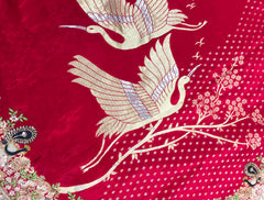 AFL8004 Pure banarasi crepe tissue saree in pink with heavy hand embroidery party wear Saree.comes with stitched blouse size 38 can be altered to 44 size.