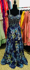 HRD102 Dark blue lehenga .
