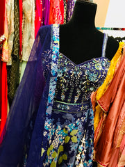 HRD102 Dark blue lehenga .