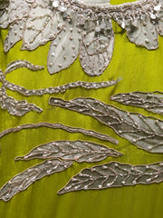 KKD107 PURE CHIFFON FLORAL EMBROIDERED KURTA WITH GHARARA AND DUPATTA