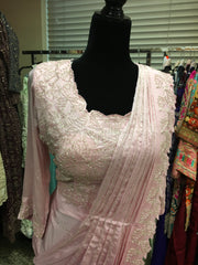 KKD012 - Partywear ready made saree with beautiful bead work blouse
